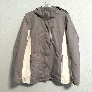 Gerry Womens Bella Systems Faux Fur Trim Hooded Jacket Grey Size Large NG9431